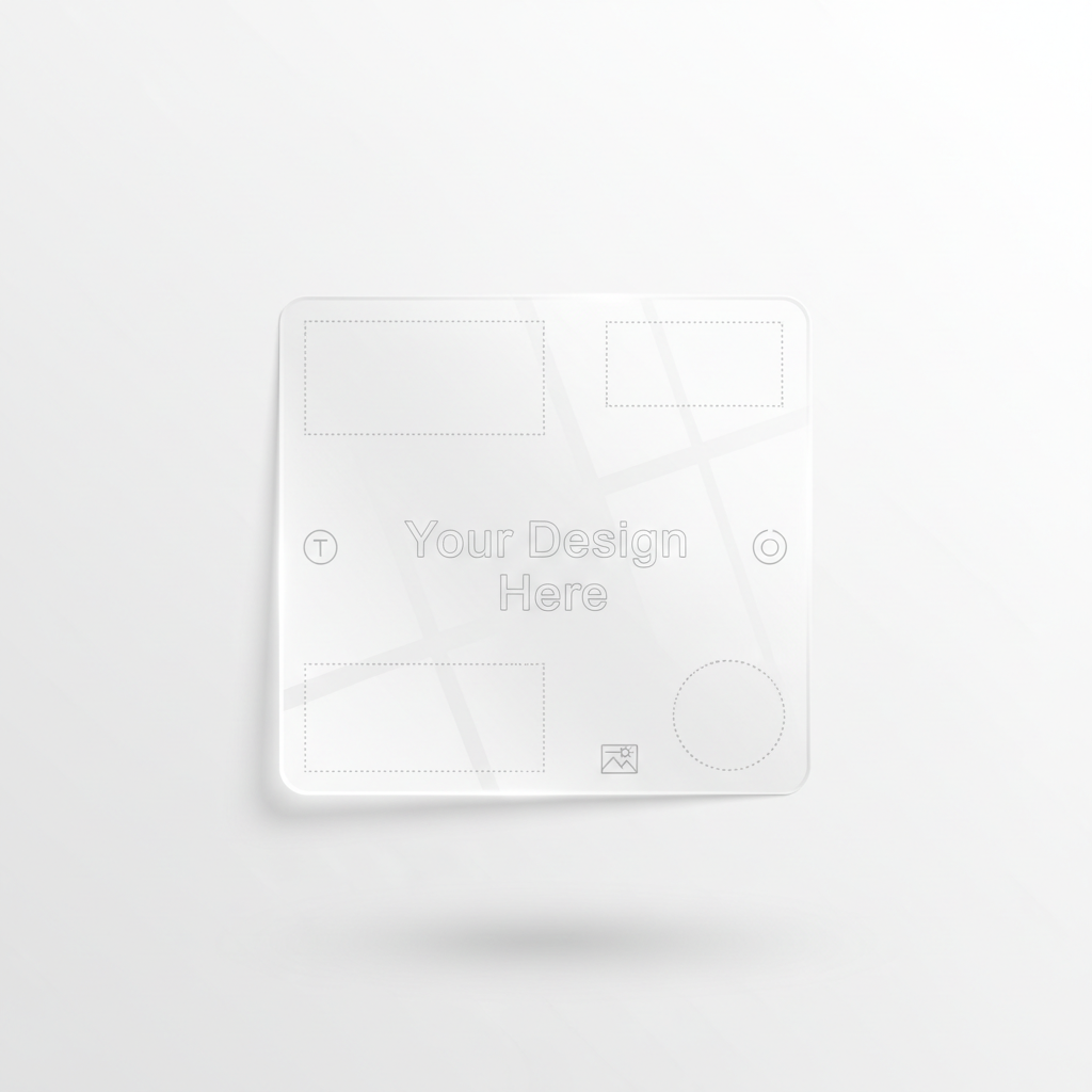 Customise your Own label - square - 5cm*5cm - crystal, give me a related image based on the name of this product. I need it to show up so that the user can know that this product is for customisation